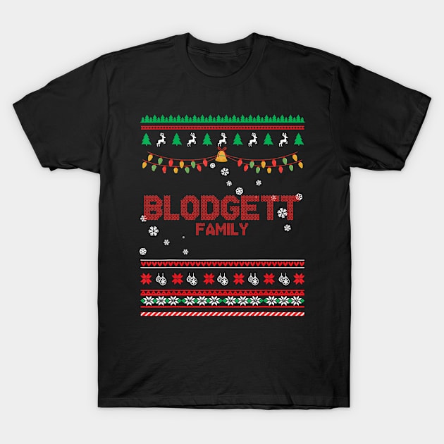 Blodgett Family Christmas, Name Xmas , Merry Christmas, Name , Birthday, Middle name T-Shirt by sketchraging